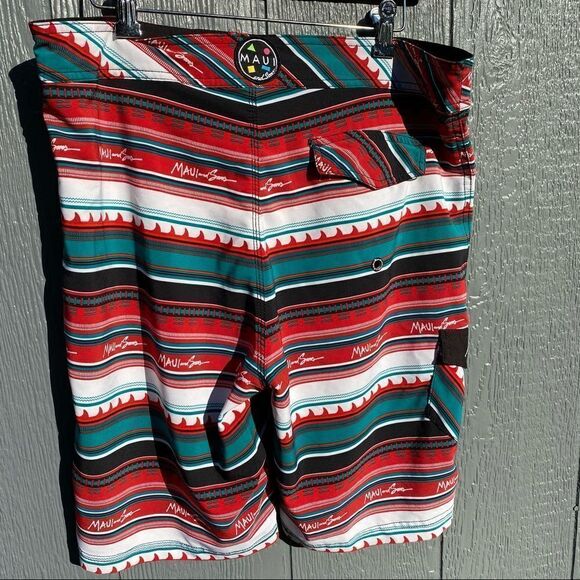 Maui And Sons Black Shark Swim Trunks - Picture 6 of 10